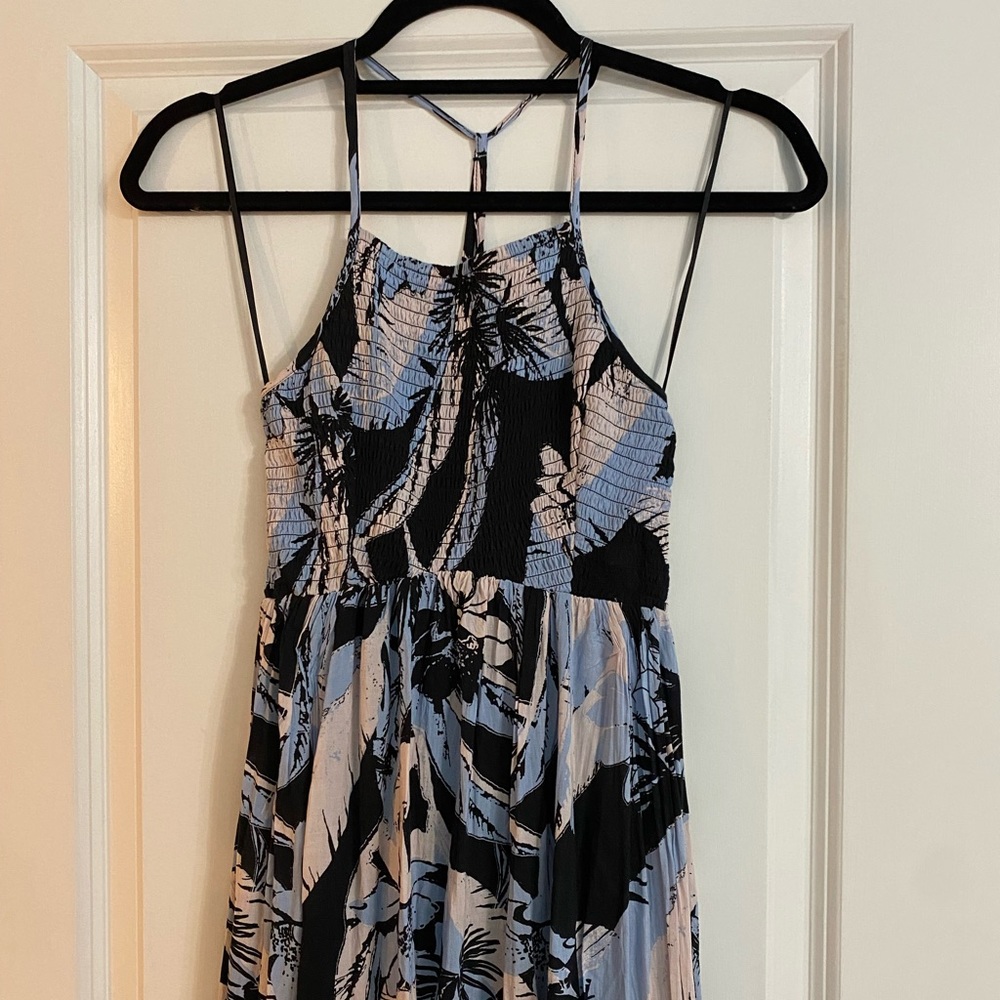 Free People Intimately Black and Blue Smoked Maxi Dress - Picture 3 of 15
